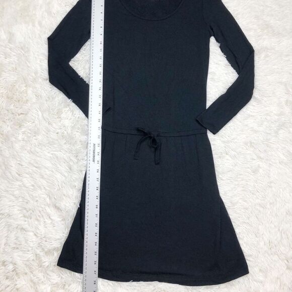 Daily Ritual Black Long Sleeve Drawstring Dress XS - Picture 5 of 9